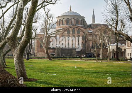 Hagia Irene church in the outer courtyard of Topkapı Palace, Istanbul, Turkey Stock Photo