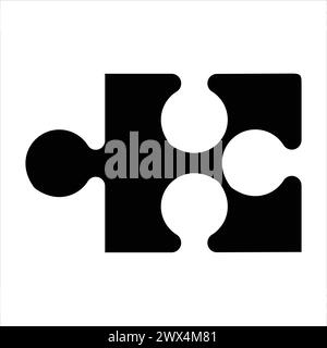 Puzzle icon in trendy flat style design. Vector graphic illustration. Puzzle icon for website design, logo, app, and ui. Vector file. EPS 10. Stock Vector