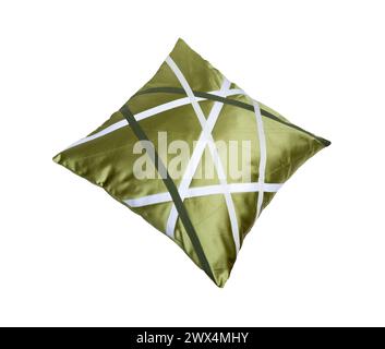 Pillow cushion isolated on white background. Details of design interior Stock Photo