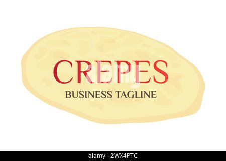 Pancake or Crepes Logo Stock Vector