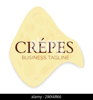 Pancake, Crepes or Taco Logo Stock Vector