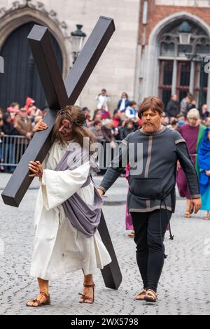 Procession of the Holy Blood on Ascension Day in Bruges Brugge Stock Photo