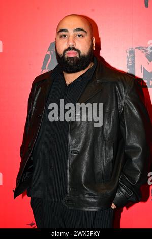 London, UK. 27 March 2024: Asim Chaudhry attends the Opening night of the UK production of Broadway - MJ MJ The Musical - Opening Night, London, The Musical at Prince Edward Theatre. Stock Photo