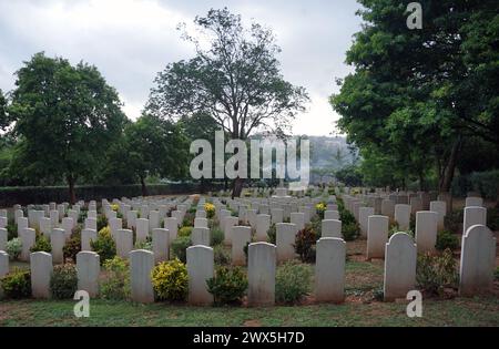 World War 2 Commonwealth war graves in Trincomalee, Sri Lanka Stock Photo