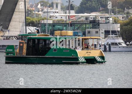 Sydney ferry Me Mel in Blackwattle bay,Sydney,NSW,Australia Stock Photo