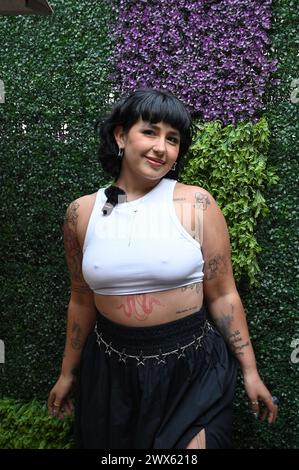 Mexico City, Mexico. 27th Mar, 2024. Influencer Romina Marcos is posing