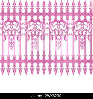 beautiful textile digital border design Stock Vector