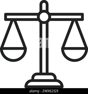 Balance Scale icon vector image. Suitable for mobile application web application and print media. Stock Vector