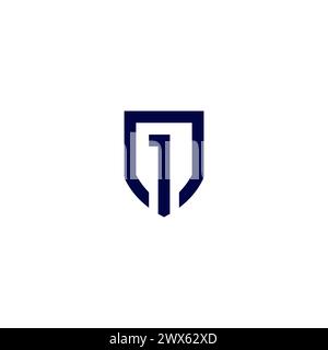 One Shield Logo. One Icon vector. Number One Logo Stock Vector