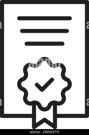 Certification icon vector image. Suitable for mobile application web application and print media. Stock Vector
