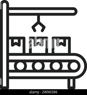Conveyor Belt icon vector image. Suitable for mobile application web application and print media. Stock Vector