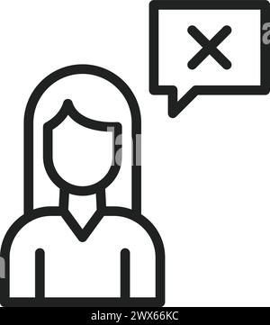 Disagree icon vector image. Suitable for mobile application web application and print media. Stock Vector