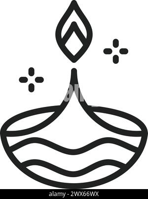Diwali icon vector image. Suitable for mobile application web application and print media. Stock Vector