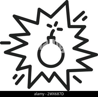 Explosion icon vector image. Suitable for mobile application web application and print media. Stock Vector