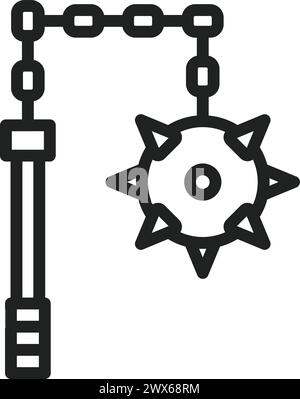 Flail icon vector image. Suitable for mobile application web application and print media. Stock Vector