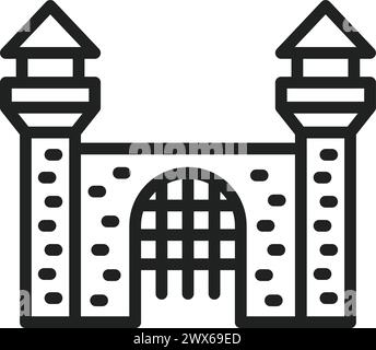 Gate icon vector image. Suitable for mobile application web application and print media. Stock Vector