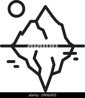 Glacier icon vector image. Suitable for mobile application web application and print media. Stock Vector