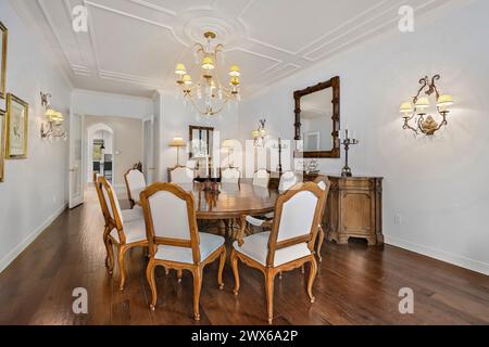 An interior shot of the living room of a Luxury Home in Calabasas California Stock Photo