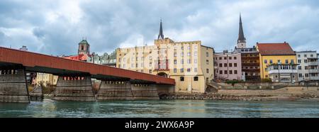 Wasserburg am Inn is a town in the Rosenheim district of Upper Bavaria. Stock Photo