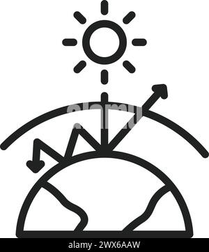 Greenhouse Effect icon vector image. Suitable for mobile application web application and print media. Stock Vector