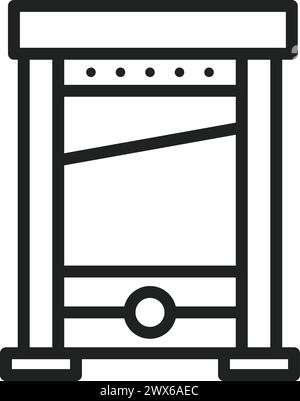 Guillotine icon vector image. Suitable for mobile application web application and print media. Stock Vector