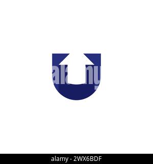 U Arrow Logo. Letter U Vector Illustration Stock Vector