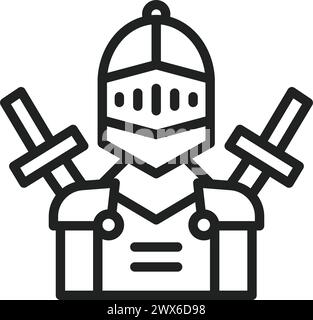 Knight icon vector image. Suitable for mobile application web application and print media. Stock Vector