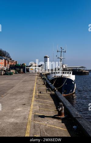 The North Shields Old Low Light is a historic point in North Shields bring bringing history into the present Stock Photo