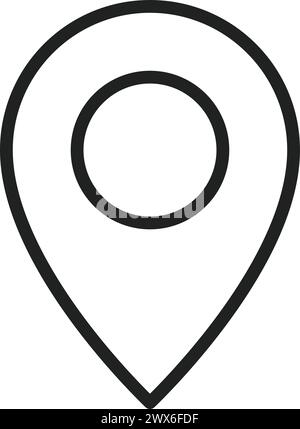 Location icon vector image. Suitable for mobile application web application and print media. Stock Vector