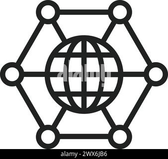 Network icon vector image. Suitable for mobile application web application and print media. Stock Vector