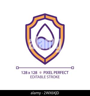 Water security RGB color icon Stock Vector