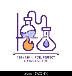 Distillation RGB color icon Stock Vector