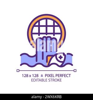Water pollution RGB color icon Stock Vector