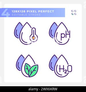 Water features linear icons set for dark, light mode Stock Vector Image ...