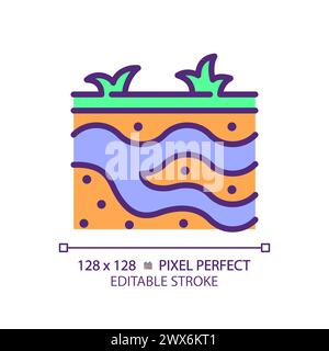 Groundwater RGB color icon Stock Vector