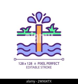 Aquifer RGB color icon Stock Vector