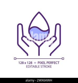 Water conservation RGB color icon Stock Vector