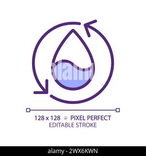 Reusing water RGB color icon Stock Vector