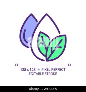 Eco water RGB color icon Stock Vector