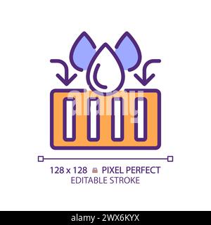 Stormwater runoff RGB color icon Stock Vector