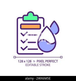 Water quality testing RGB color icon Stock Vector