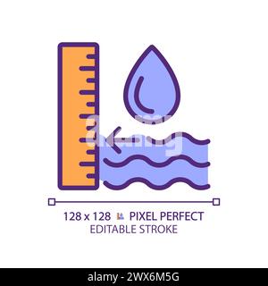 Groundwater level RGB color icon Stock Vector