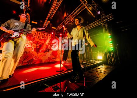 Milano, Italy. 27th Mar, 2024. Bojan Cvjeti?anin of Slovenian indie rock band Joker Out performs live at Circolo Magnolia in Milano. Credit: SOPA Images Limited/Alamy Live News Stock Photo