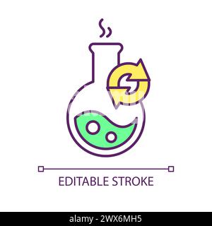 Chemicals reuse RGB color icon Stock Vector