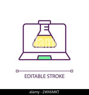 Laboratory information management RGB color icon Stock Vector