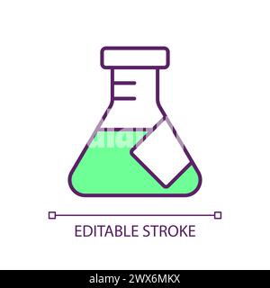 Chemicals marking RGB color icon Stock Vector