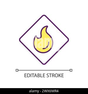 Danger materials marking RGB color icon Stock Vector