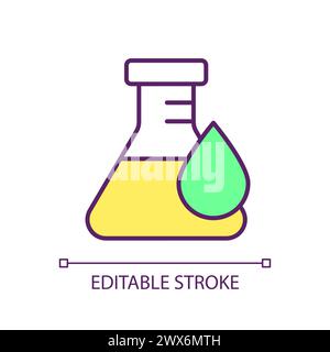 Laboratory chemical flask RGB color icon Stock Vector