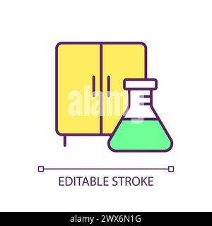 Chemical proper storage RGB color icon Stock Vector