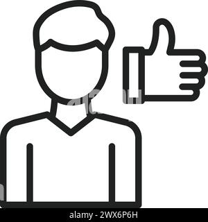 Person Like icon vector image. Suitable for mobile application web application and print media. Stock Vector
